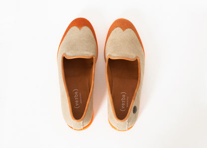 Wingtip Loafer in Orange